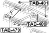 FEBEST TAB-481 Control Arm-/Trailing Arm Bush